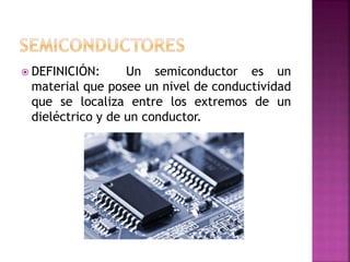 Aislantes, conductores, semiconductores | PPTX