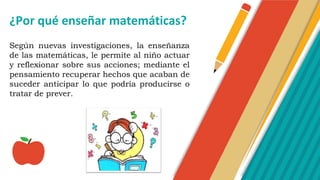 La enseñanza de la matemática en el nivel inicial y las matemáticas en la educación infantil.