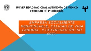 UNIVERSIDAD NACIONAL AUTÓNOMA DE MÉXICO
FACULTAD DE PSICOLOGÍA
 