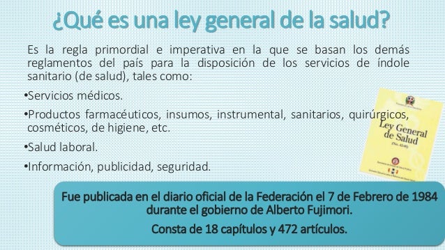 Ley General De La Salud Definicion