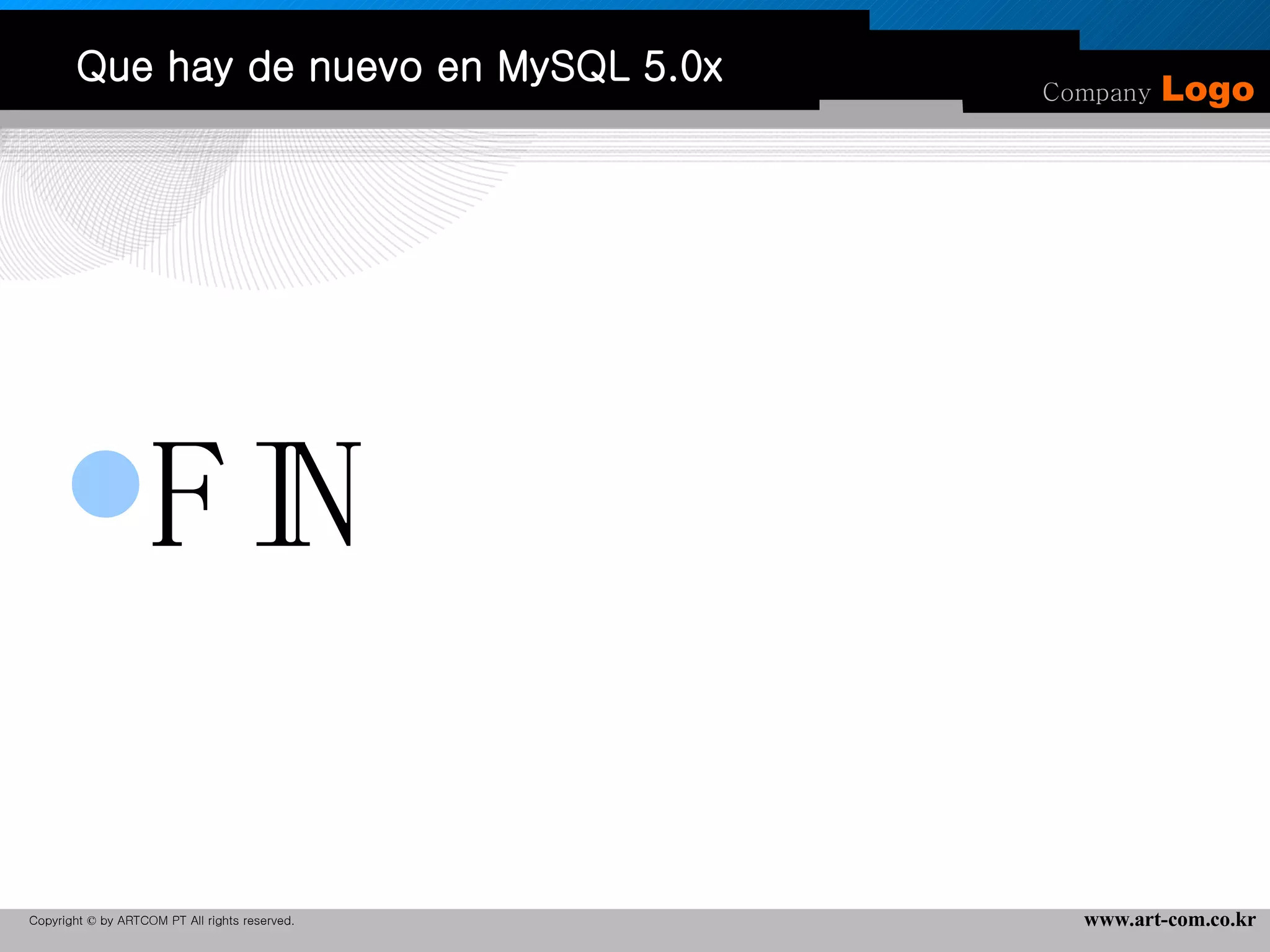 Que hay de nuevo en MySQL 5.0x FIN 