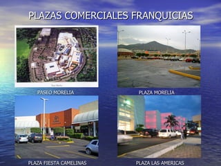 PLAZAS COMERCIALES FRANQUICIAS PASEO MORELIA PLAZA MORELIA PLAZA FIESTA CAMELINAS PLAZA LAS AMERICAS 