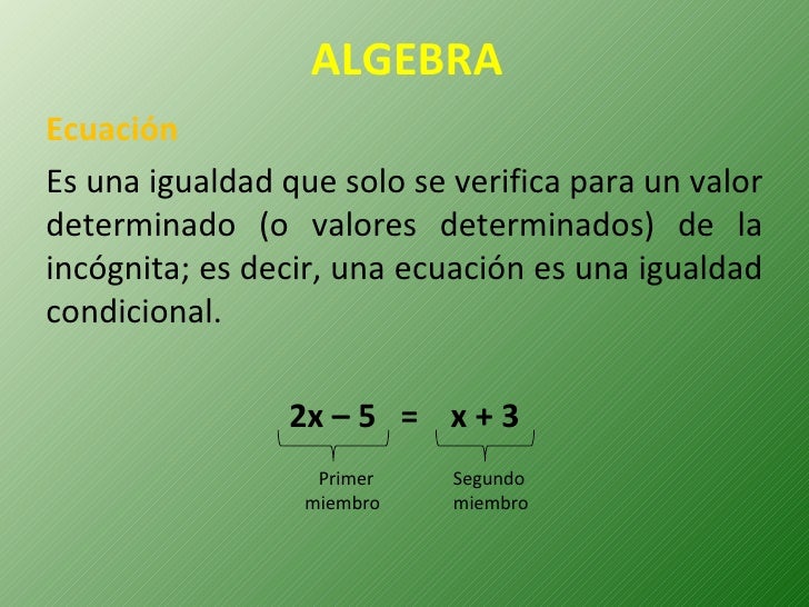 Exposicion 6 Algebra Ecuaciones