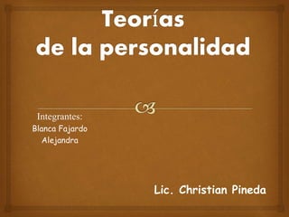 Integrantes:
Blanca Fajardo
Alejandra
Lic. Christian Pineda
 