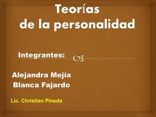 Integrantes:
Alejandra Mejía
Blanca Fajardo
Lic. Christian Pineda
 