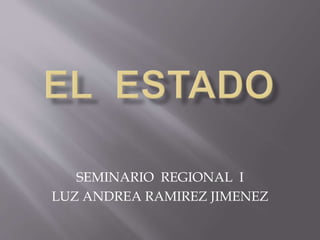 SEMINARIO REGIONAL I 
LUZ ANDREA RAMIREZ JIMENEZ 
 