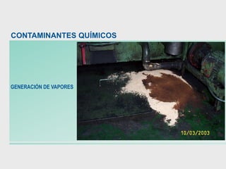 GENERACIÓN DE VAPORES
CONTAMINANTES QUÍMICOS
 