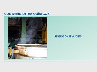 GENERACIÓN DE VAPORES
CONTAMINANTES QUÍMICOS
 