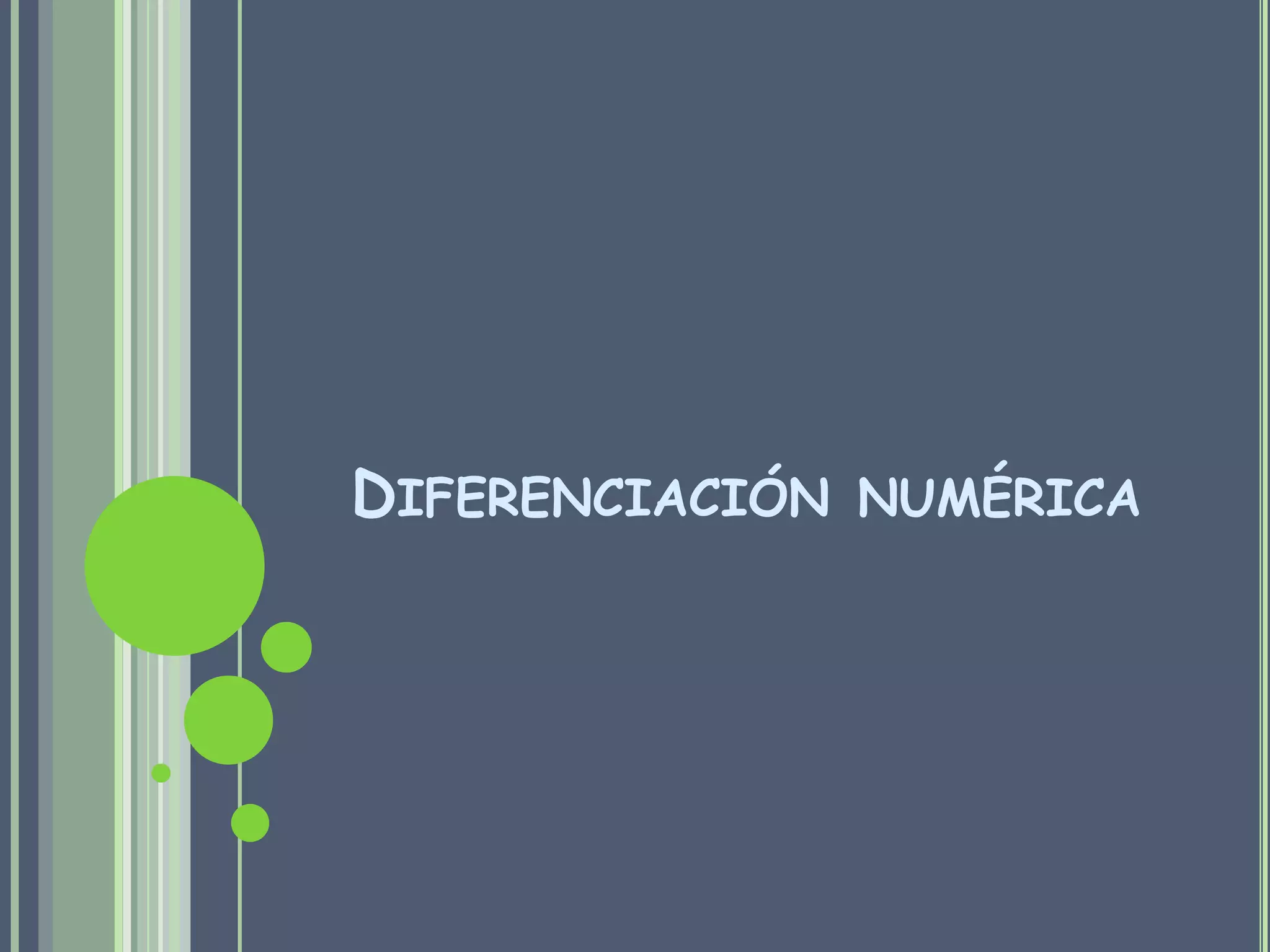 Diferenciación numérica