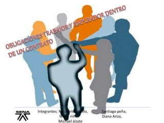 Integrantes: Rigoberto pesillo, Santiago peña,
leison niño, Diana Ariza,
Michael álzate
 