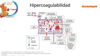 .
Hipercoagulabilidad
J. Bauzá-Martinez, F. Aletti, B.B. Pinto, V. Ribas, M.A. Odena, R. Díaz, et al.
Proteolysis in septic shock patients: plasma peptidomic patterns are associated with
mortality.
 