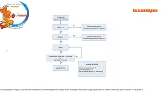 .
Surviving Sepsis Campaign International Guidelines for the Management of Septic Shock and Sepsis-Associated Organ Dysfunction in Children.February 2020 • Volume 21 • Number 2
 