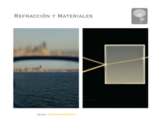 Refracción y Materiales




      La Luz y Sus Características
 