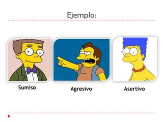 Ejemplo: SumisoAgresivoAsertivo