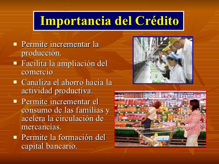 Importancia Del Crédito En La Producción De Bienes Y Servicios