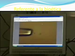 Referente a la bioética
 