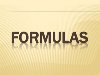 FORMULAS 
 