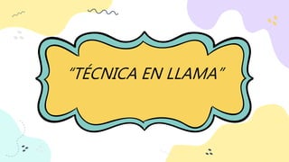 “TÉCNICA EN LLAMA”
 