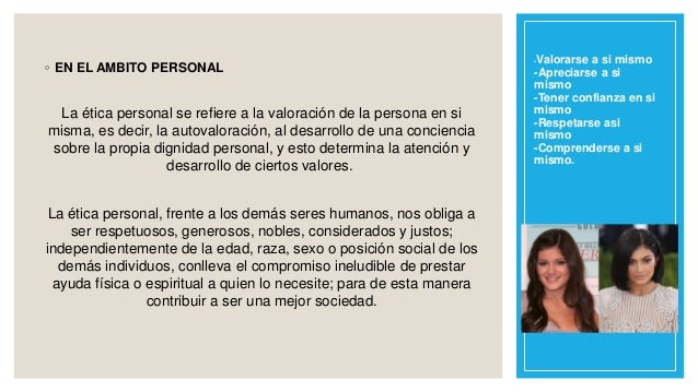 Exposicion de etica Significado y sentido del