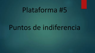 Plataforma #5
Puntos de indiferencia
 