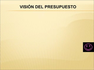 VISIÓN DEL PRESUPUESTO 
