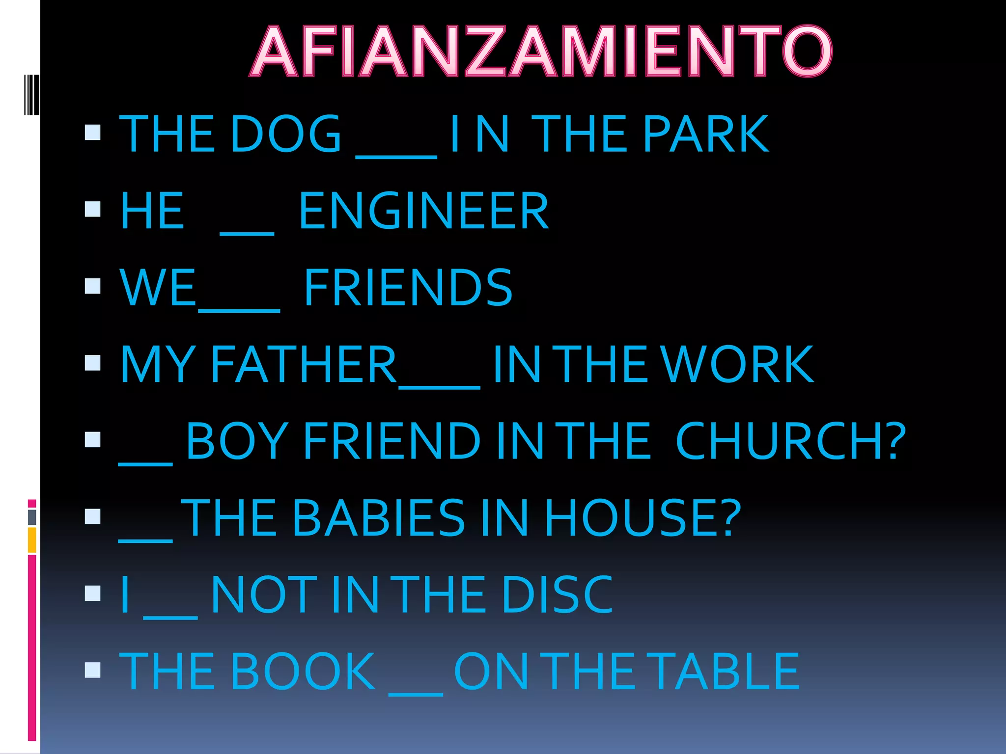 Exposicion de ingles tobe