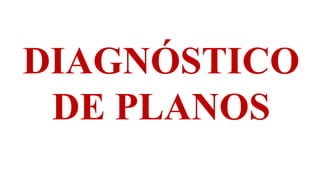 DIAGNÓSTICO
DE PLANOS
 