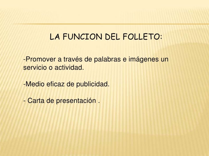 Exposicion del folleto