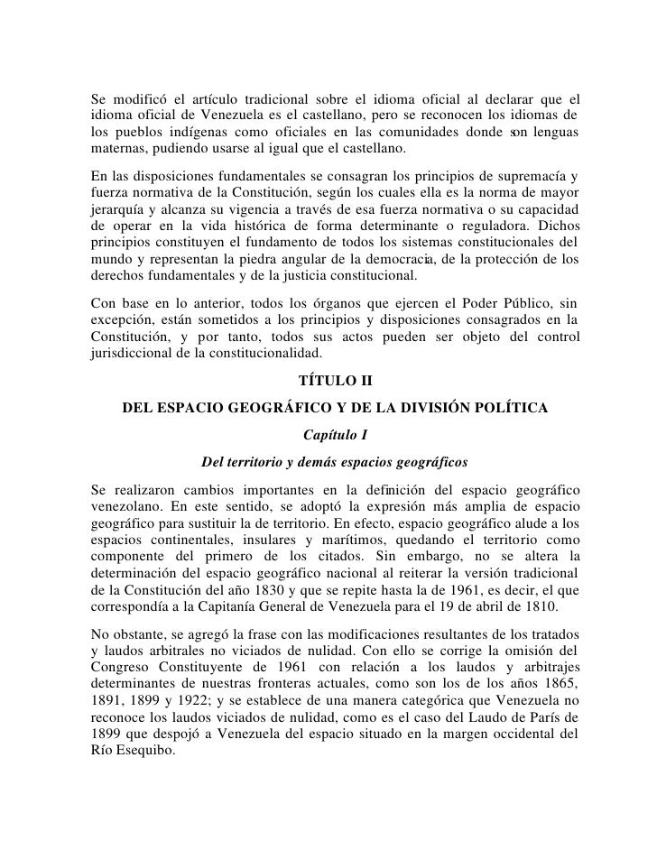 Exposicion de motivos crbv