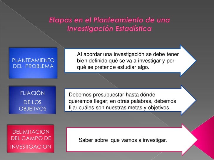 Etapas de la Investigación Estadística