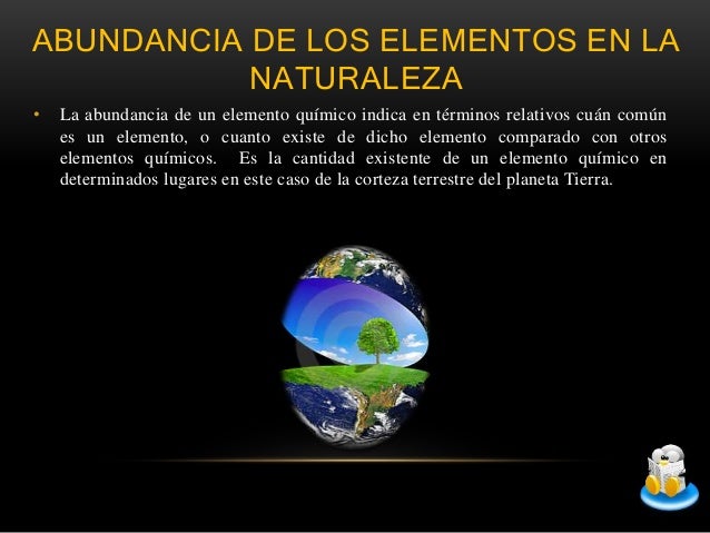 abundancia de los elementos de la naturaleza
