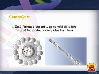 CentraCore
Está formado por un tubo central de acero
inoxidable donde van alojadas las fibras.

 