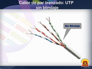 Cable de par trenzado: UTP
sin blindaje

Sin Blindaje

 