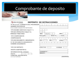 Comprobante de deposito
 