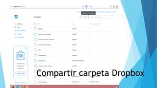 Compartir carpeta Dropbox 
 