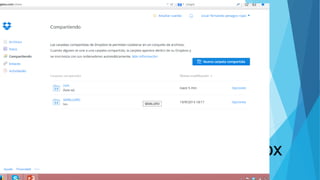 Compartir -dejar Dropbox 
 