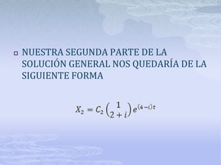    NUESTRA SEGUNDA PARTE DE LA
    SOLUCIÓN GENERAL NOS QUEDARÍA DE LA
    SIGUIENTE FORMA
 