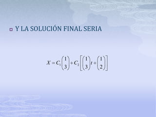    Y LA SOLUCIÓN FINAL SERIA



                      1        1       1
             X   C1       C2       t
                      3        3       2
 
