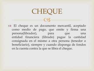 EL cheque | PPTX