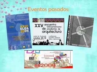 Eventos pasados:
 