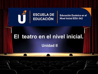 El teatro en el nivel inicial.
Unidad II
 