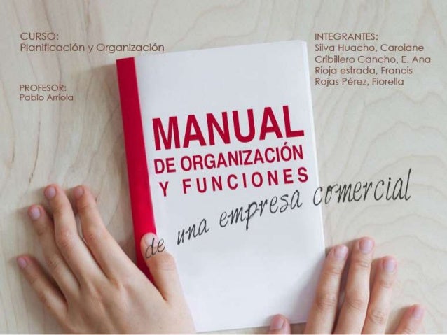 Diseño de diapositivas "Manual de Organización y funciones" de una em…