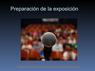 Preparación de la exposición http :// www.sueddeutsche.de / karriere / frei - sprechen - nicht - der -rede- wert -1.544095