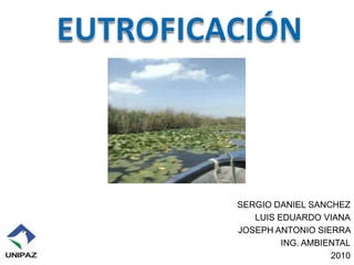 EUTROFICACIÓN SERGIO DANIEL SANCHEZ LUIS EDUARDO VIANA JOSEPH ANTONIO SIERRA  ING. AMBIENTAL 2010 