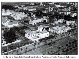 Iluminación Palacio Real Avda. de la Raza, Pabellones Industriales y Agricolas, Fondo Avda. de la Palmera, 
