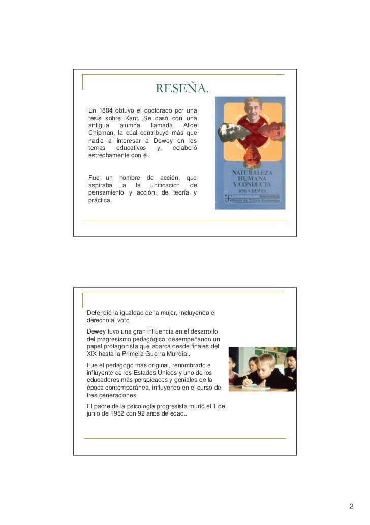 John Dewey y sus aportes a la educacion Moderna