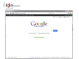 Programa de Formación de Usuarios
 