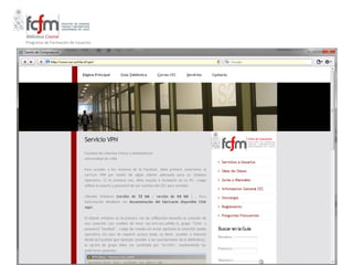 Programa de Formación de Usuarios
 