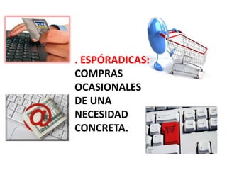 . ESPÓRADICAS:
COMPRAS
OCASIONALES
DE UNA
NECESIDAD
CONCRETA.
 