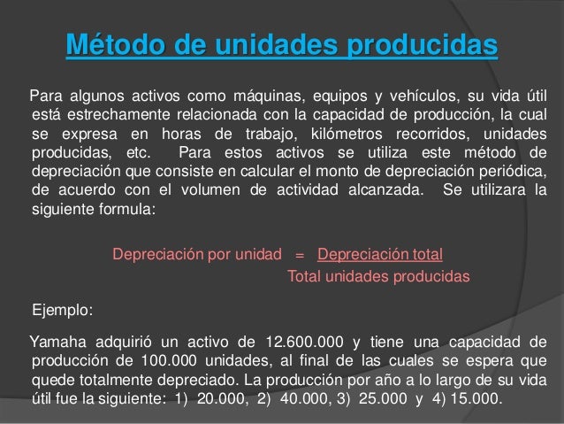 UNIDAD V. Actividad 2. Métodos de depreciación